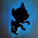 Chimchar LED Wall Silhouette - IZULIGHTS