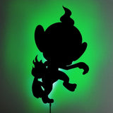 Chimchar LED Wall Silhouette - IZULIGHTS