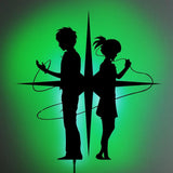 Mitsuha and Taki V1 LED Wall Silhouette - IZULIGHTS