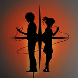 Mitsuha and Taki V1 LED Wall Silhouette - IZULIGHTS