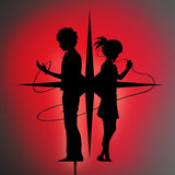 Mitsuha and Taki V1 LED Wall Silhouette - IZULIGHTS