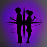 Mitsuha and Taki V1 LED Wall Silhouette - IZULIGHTS