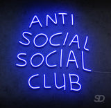 'Anti Social Club' Neon Sign - Shinedere
