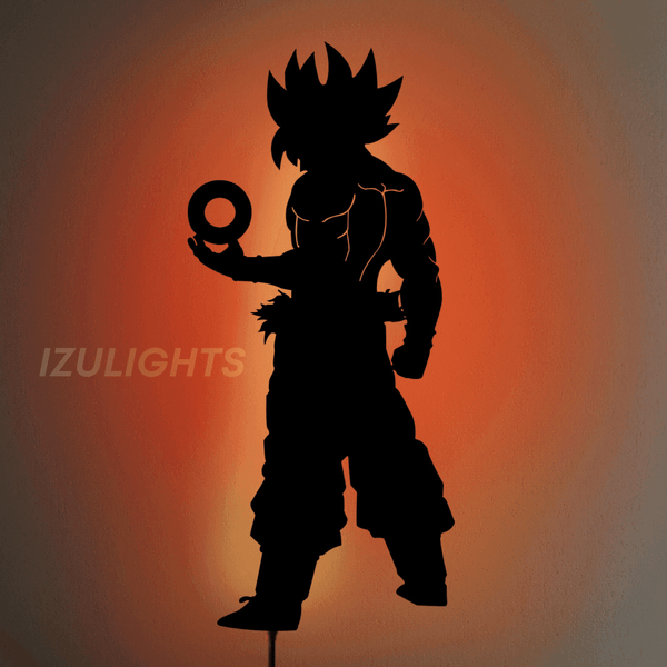 Goku LED Wall Silhouette - IZULIGHTS