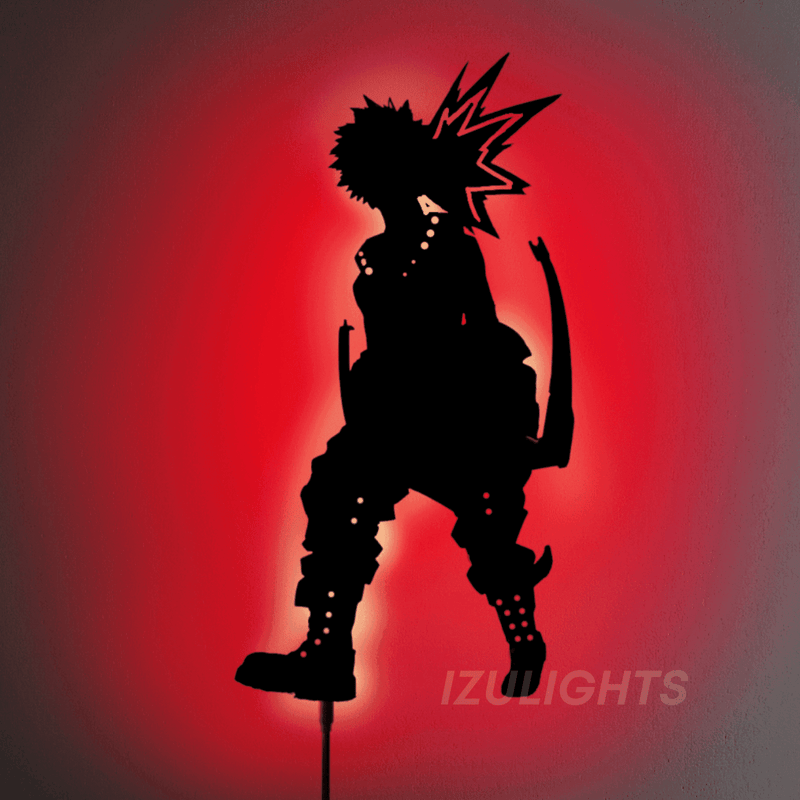 Bakugo LED Wall Silhouette - IZULIGHTS