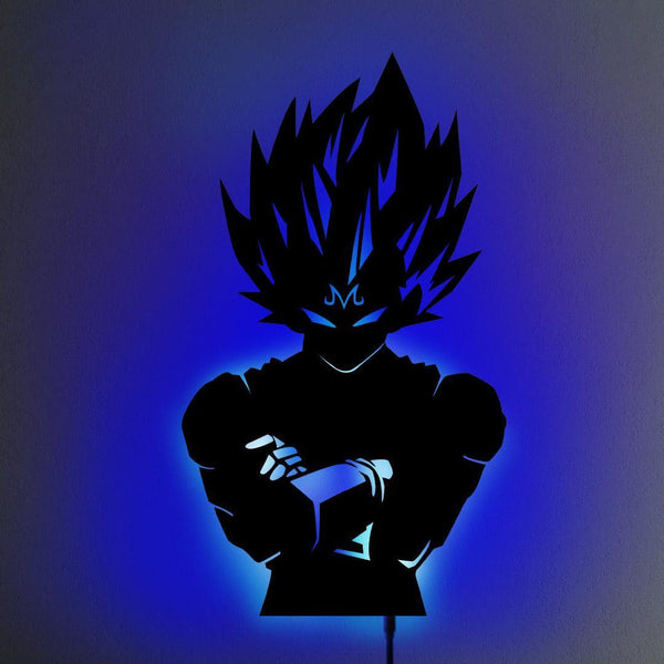 Vegeta V2 LED Wall Silhouette (DRAGON BALL Z) - IZULIGHTS