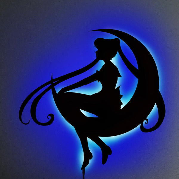 Sailor Moon V2 LED Wall Silhouette - Shinedere