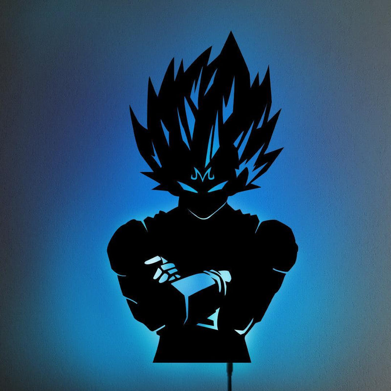 Vegeta V2 LED Wall Silhouette (DRAGON BALL Z) - IZULIGHTS