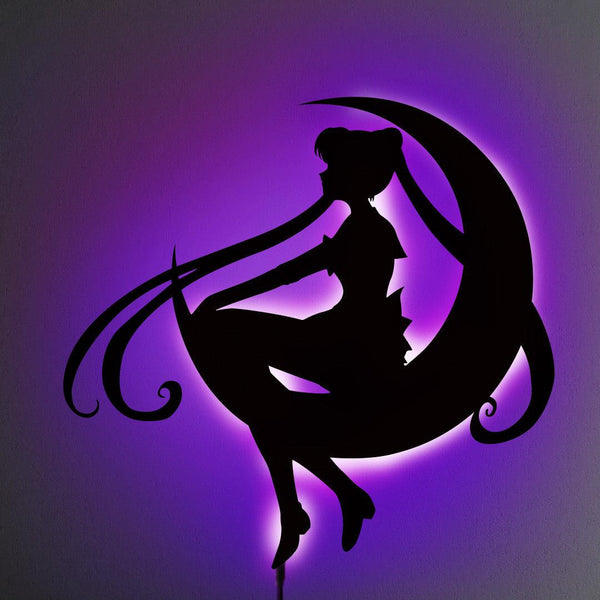 Sailor Moon V2 LED Wall Silhouette - Shinedere