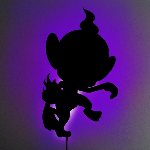 Chimchar LED Wall Silhouette - IZULIGHTS