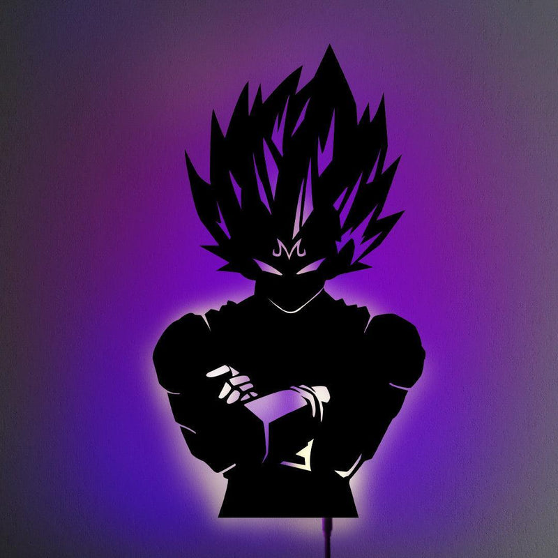 Vegeta V2 LED Wall Silhouette (DRAGON BALL Z) - IZULIGHTS